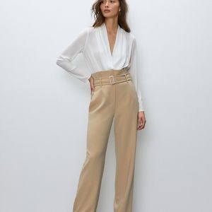 Beige Babaton Power Pant